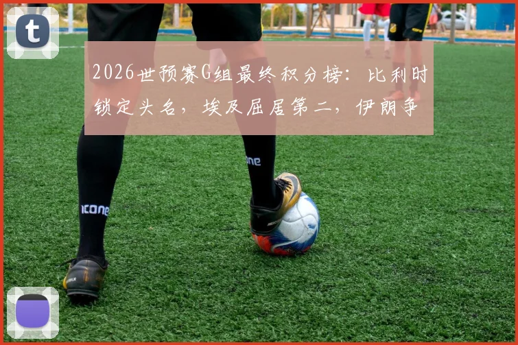 2026世预赛G组最终积分榜：比利时锁定头名，埃及屈居第二，伊朗争附加赛资格分析